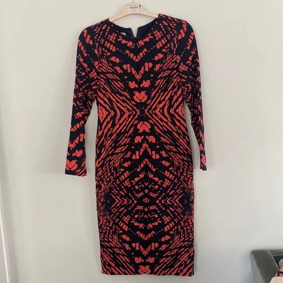 Maggy London | Dresses | Maggy London Midi Dress Abstract Navy Pink | Poshmark Maggy London | Dresses | Maggy London Midi Dress Abstract Navy Pink | Poshmark